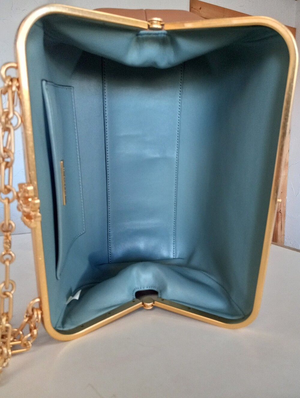 Tory Burch Cleo Shoulder Bag in Moose, Like New, Large size Frame bag. - Picture 12 of 15